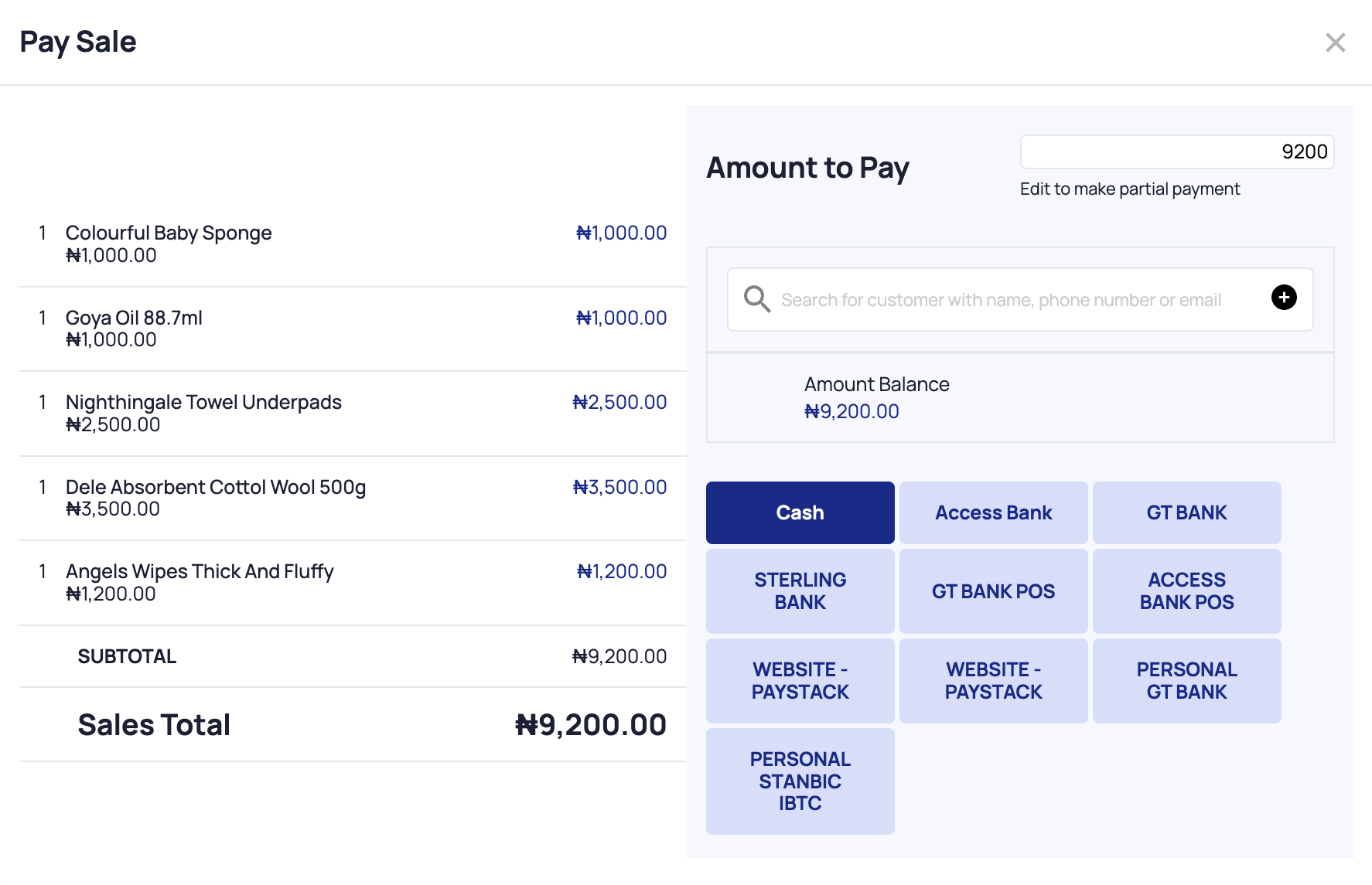 Performance dashboard